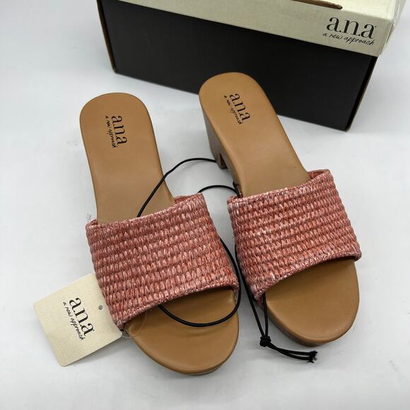 a.n.a Womens Robinson Heeled Sandals Terracotta Pink Size 6.5M - Picture 3 of 12